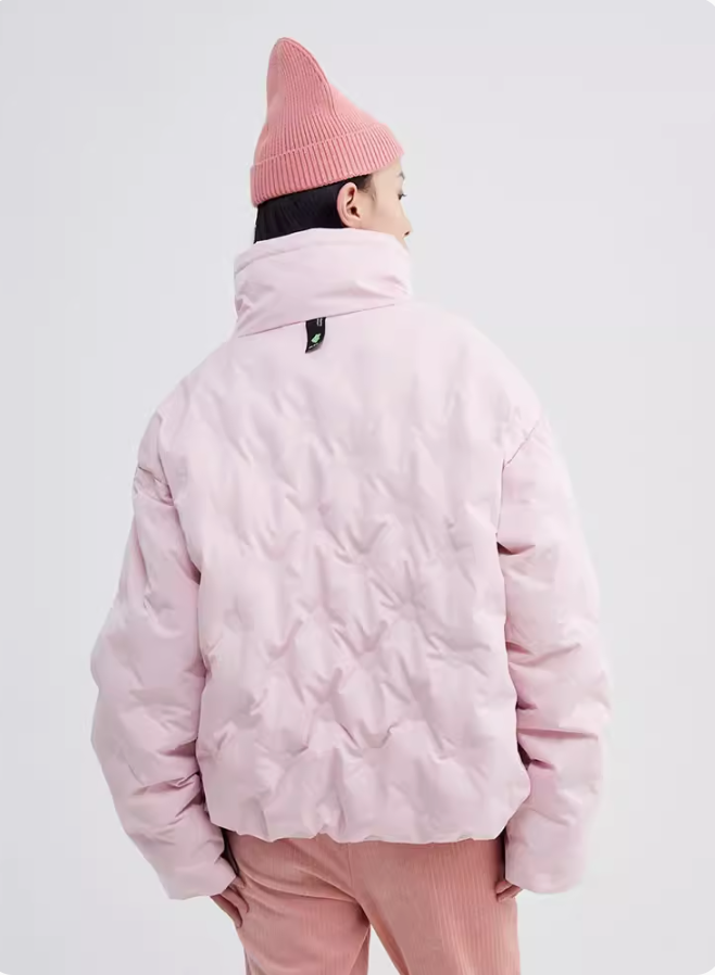 Short thickened white duck down jacket