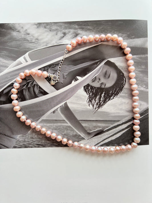 Moonlight Jewelry -Natural Pink Freshwater Pearls -Non-nucleated - Pearl Necklace