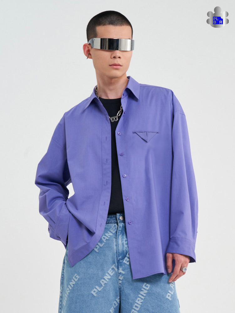 New Purple Shirt with Wrinkle-Resistant Fabric